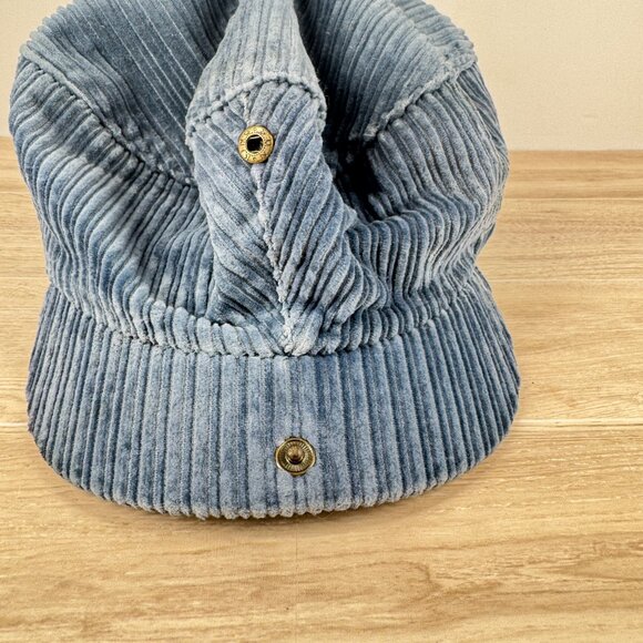 Vintage Nike Blue Corduroy Newsboy Cap 90s Wide Wale Driver Hat Medium - Picture 4 of 15